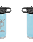 Polar Camel Water Bottle Light Blue Laser Engrave
