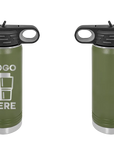 Polar Camel Water Bottle Olive Laser Engrave