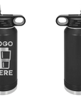 Polar Camel Water Bottle Black Laser Engrave