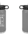 Polar Camel Water Bottle Dark Gray Laser Engrave