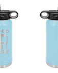 Polar Camel Water Bottle Light Blue Laser Engrave