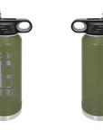 Polar Camel Water Bottle Olive Laser Engrave