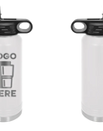 Polar Camel Water Bottle White Laser Engrave