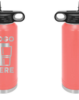 Polar Camel Water Bottle Coral Laser Engrave