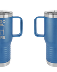 Polar Camel Handle Mug Royal Blue Laser Engrave