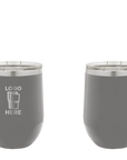 Polar Camel Stemless Wine Tumbler Dark Gray Laser Engrave