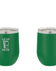 Polar Camel Stemless Wine Tumbler Green Laser Engrave