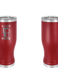 Polar Camel Pilsner Tumbler Maroon Laser Engrave