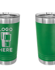 Polar Camel Pint Tumbler Green Laser Engrave