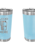 Polar Camel Pint Tumbler Light Blue Laser Engrave