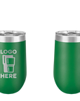 Polar Camel Stemless Wine Tumbler Green Laser Engrave