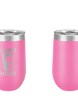 Polar Camel Stemless Wine Tumbler Pink Laser Engrave