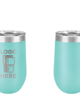 Polar Camel Stemless Wine Tumbler Teal Laser Engrave