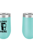 Polar Camel Stemless Wine Tumbler Teal Color Print