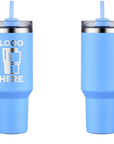 Handle Tumbler Light Blue Laser Engrave