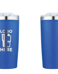 Straight Wall Tumbler Frosted Blue Laser Engrave