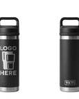 YETI Rambler Bottle Black Laser Engrave