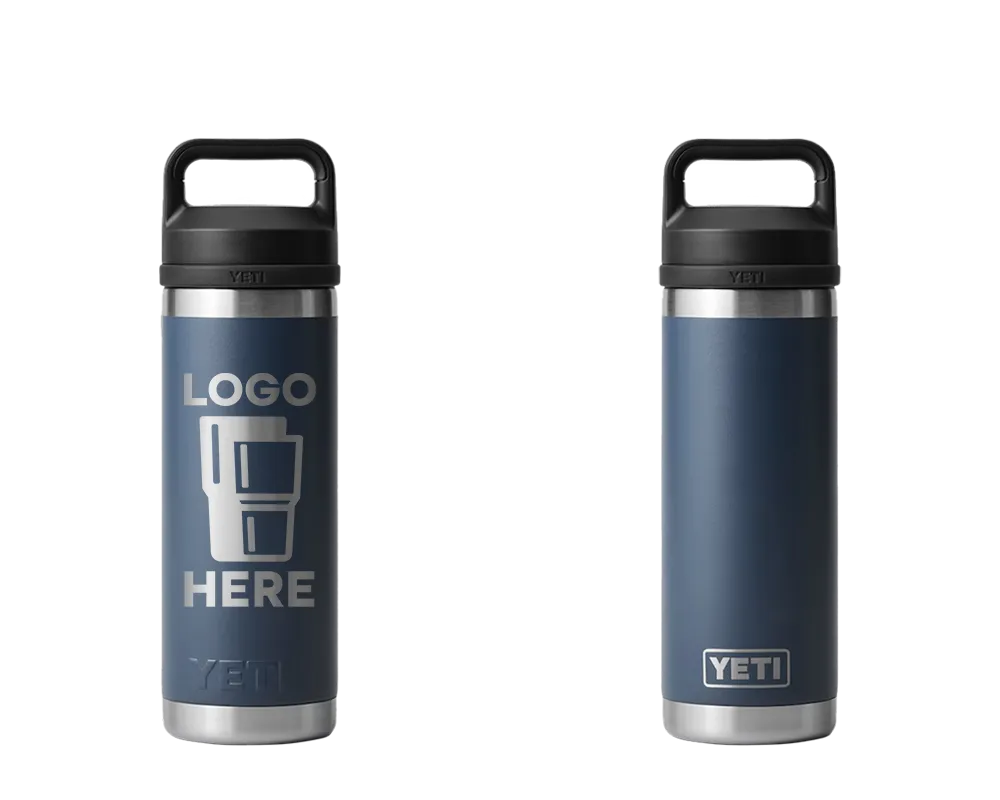 YETI Rambler Bottle Navy Laser Engrave