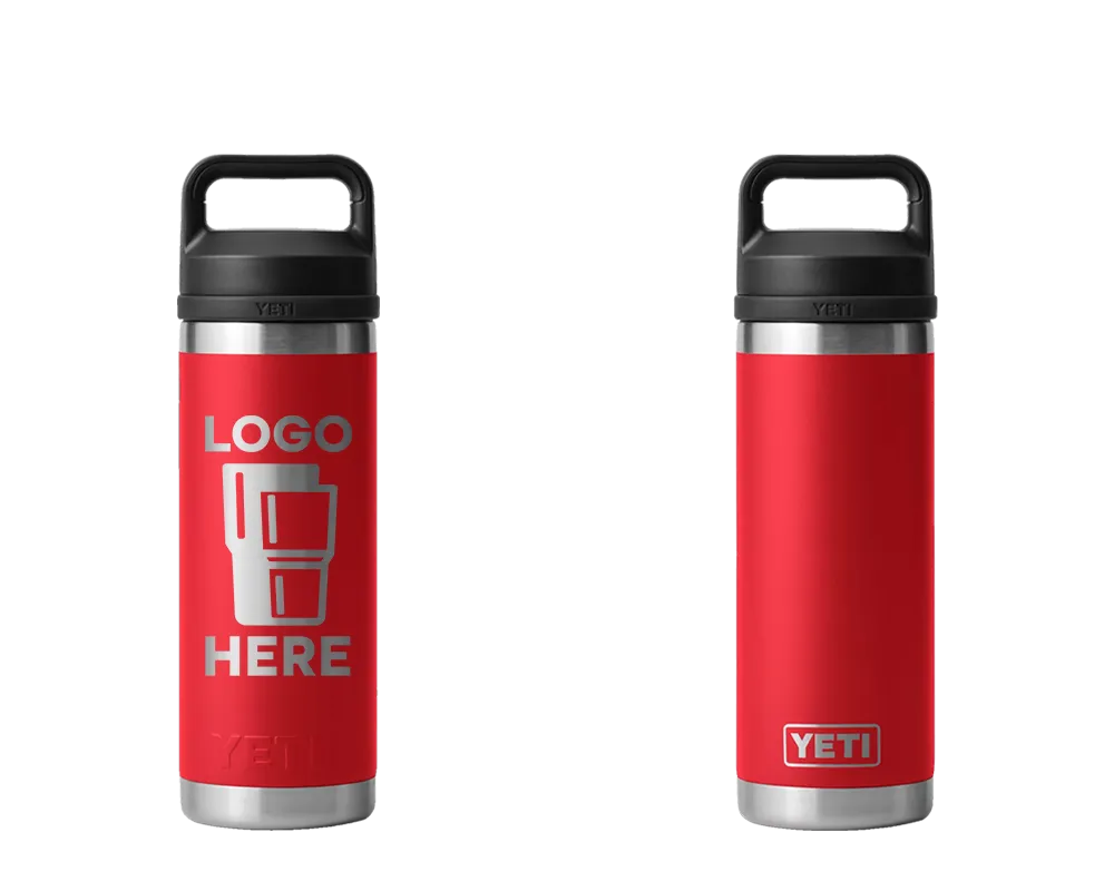 YETI Rambler Bottle Rescue Red Laser Engrave