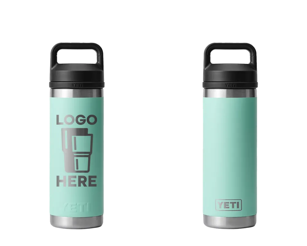 YETI Rambler Bottle Seafoam Laser Engrave
