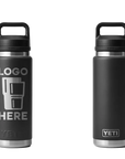 YETI Rambler Bottle Black Laser Engrave