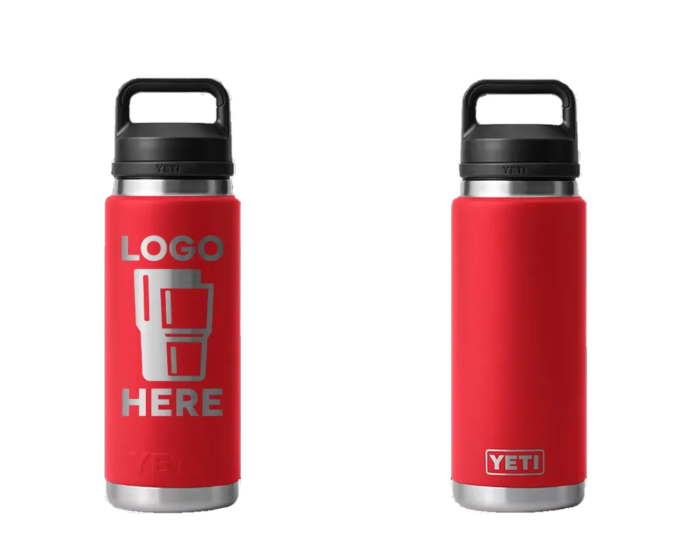YETI Rambler Bottle Rescue Red Laser Engrave