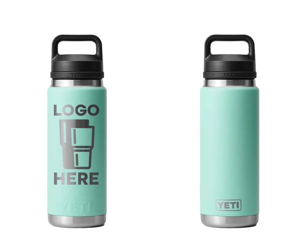 YETI Rambler Bottle Seafoam Laser Engrave