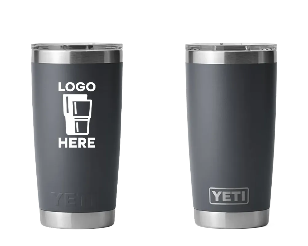 YETI Rambler Tumbler Charcoal Color Print