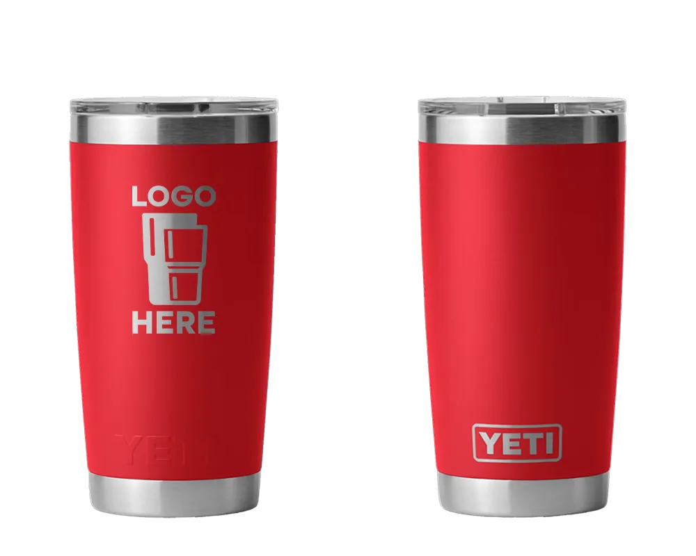 YETI Rambler Tumbler Rescue Red Laser Engrave