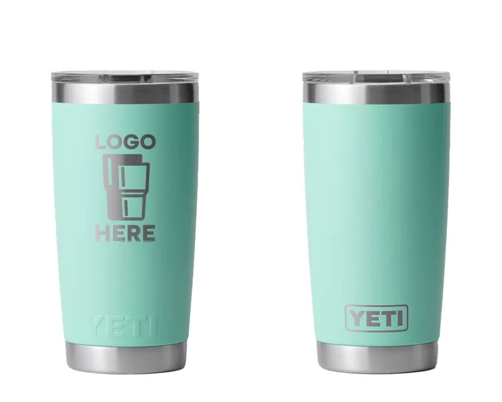 YETI Rambler Tumbler Seafoam Laser Engrave