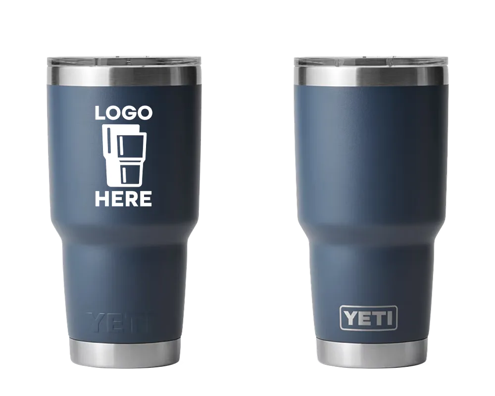 YETI Rambler Tumbler Navy Color Print