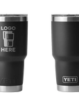 YETI Rambler Tumbler Black Laser Engrave