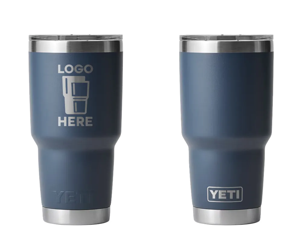 YETI Rambler Tumbler Navy Laser Engrave