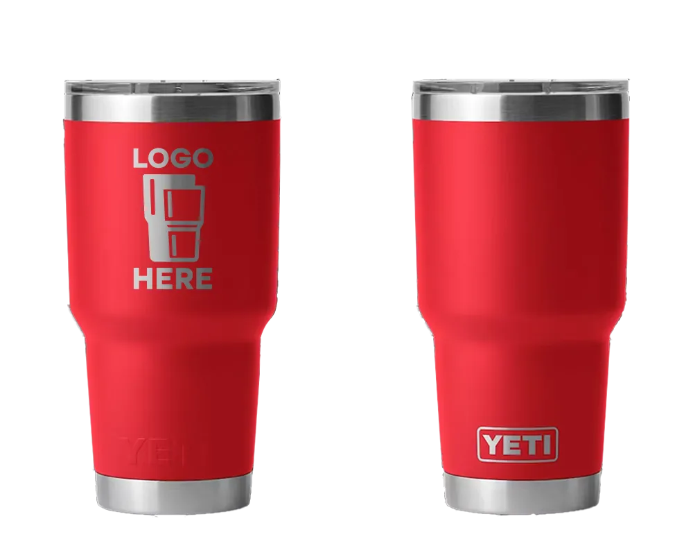 YETI Rambler Tumbler Rescue Red Laser Engrave