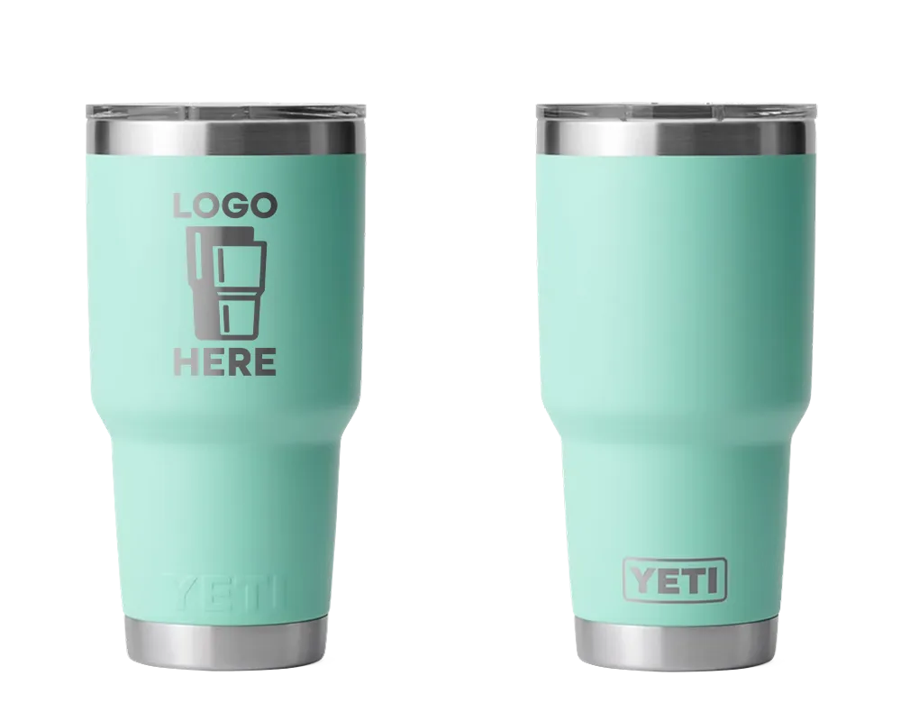 YETI Rambler Tumbler Seafoam Laser Engrave
