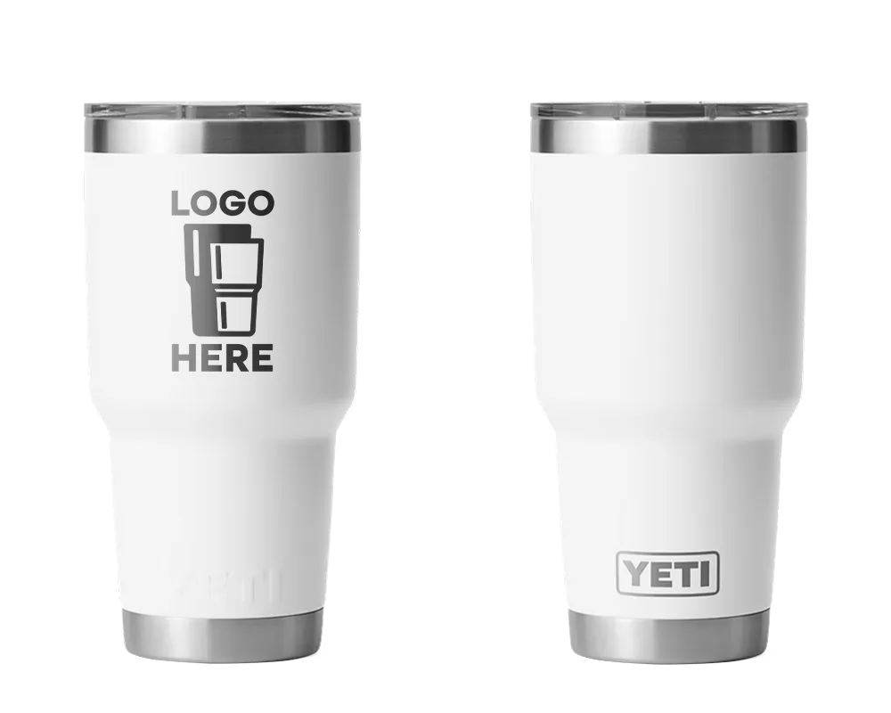 YETI Rambler Tumbler White Laser Engrave