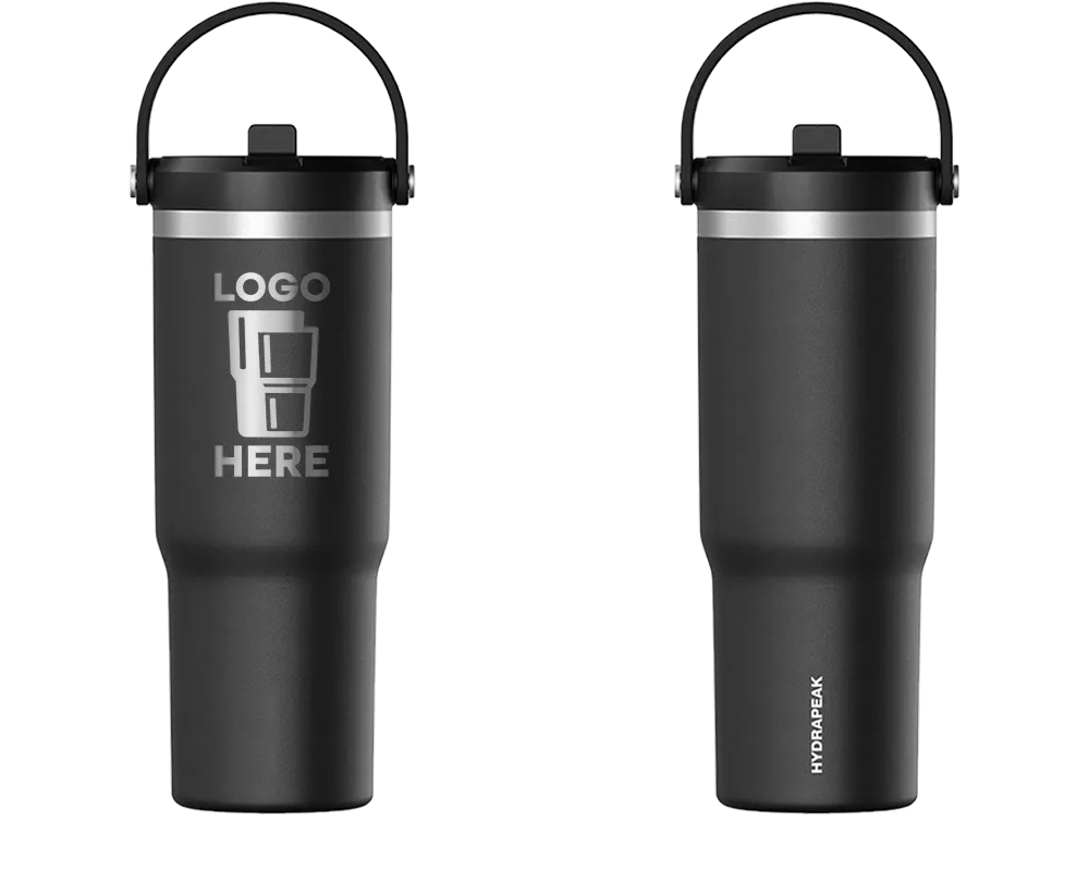 Hydrapeak Nomad Tumbler Black Laser Engrave