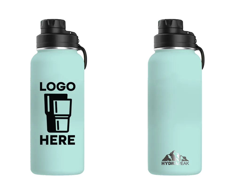 Hydrapeak Wide Bottle w/ Chug Lid Aqua Color Print