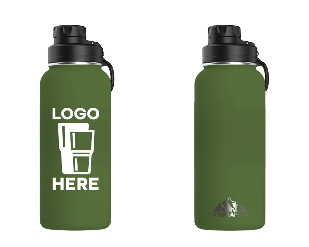 Hydrapeak Wide Bottle w/ Chug Lid Olive Color Print