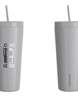 Hydrapeak Traveler Tumbler w/ Straw Lid Grey Laser Engrave