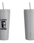 Hydrapeak Traveler Tumbler w/ Straw Lid Grey Color Print