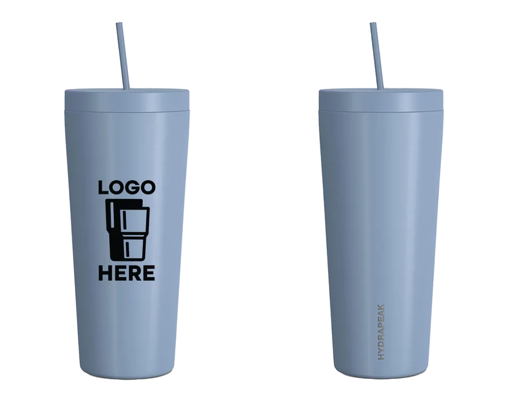 Hydrapeak Traveler Tumbler w/ Straw Lid Modern Blue Color Print