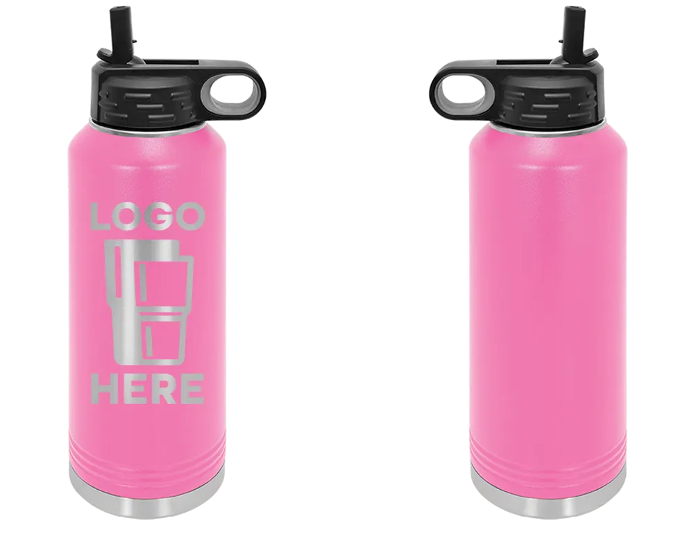 Polar Camel Water Bottle Pink Laser Engrave