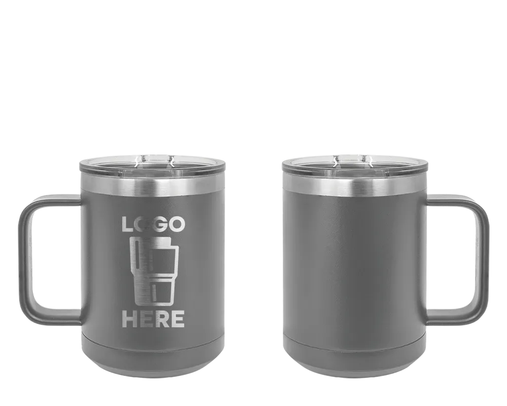 Polar Camel Handle Mug Dark Gray Laser Engrave