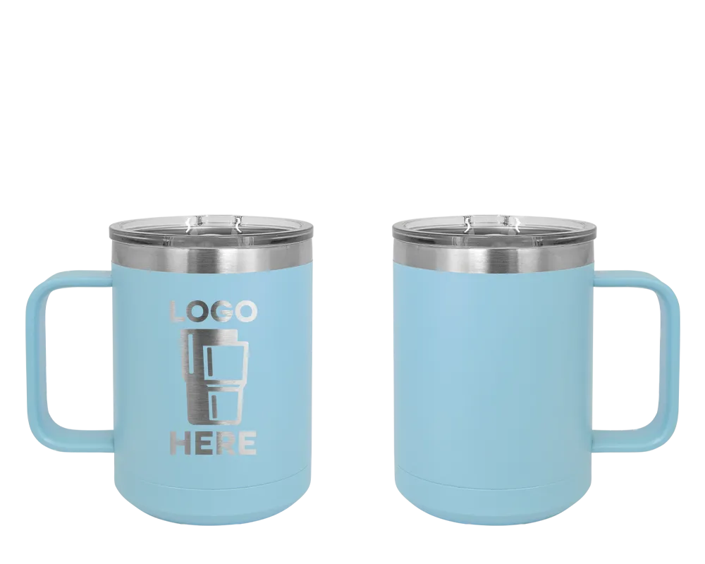 Polar Camel Handle Mug Light Blue Laser Engrave