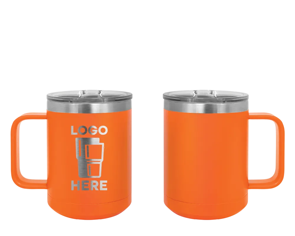 Polar Camel Handle Mug Orange Laser Engrave