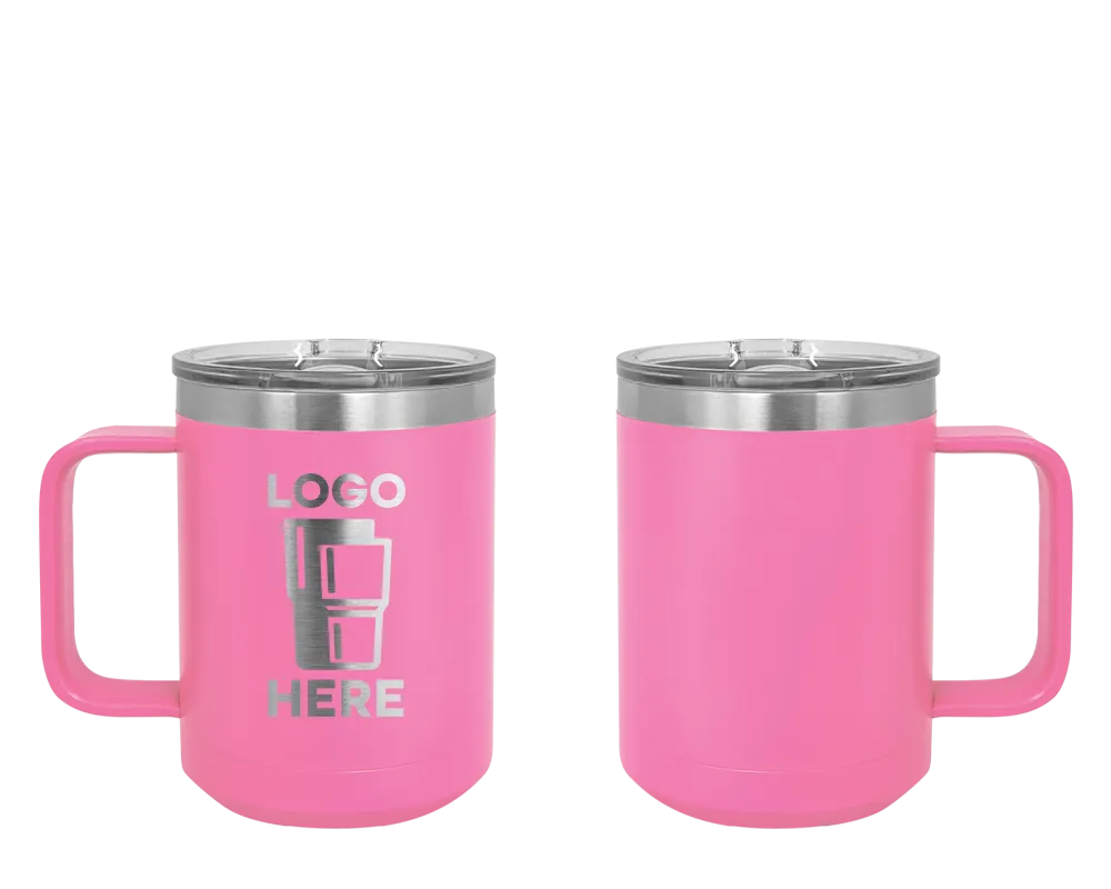 Polar Camel Handle Mug Pink Laser Engrave