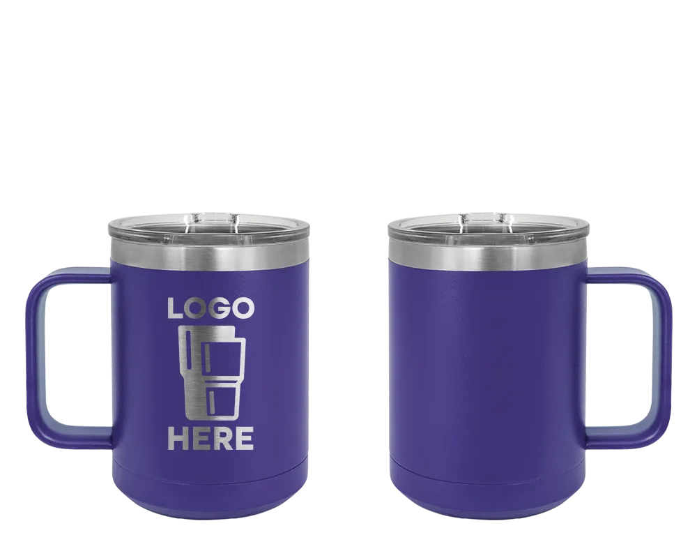 Polar Camel Handle Mug Purple Laser Engrave