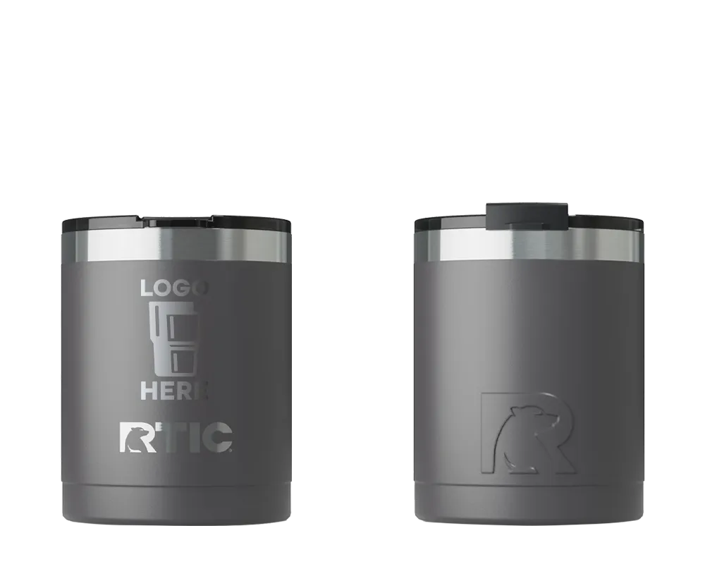 RTIC Essential Lowball Tumbler Graphite Laser Engrave