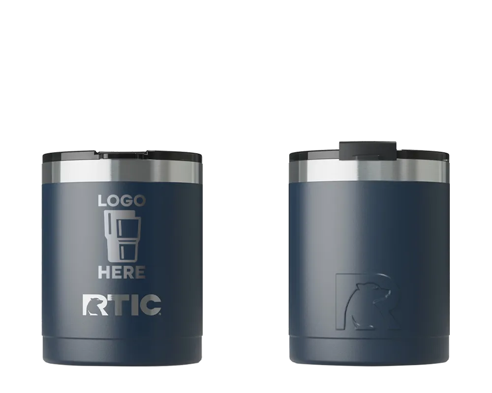 RTIC Essential Lowball Tumbler Navy Laser Engrave